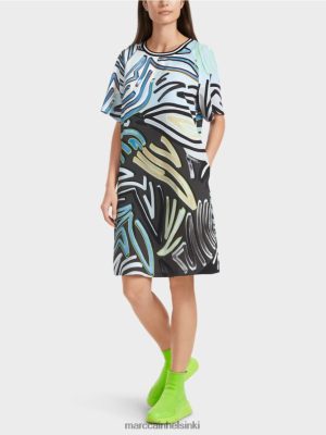 Marc Cain A-Line Ragan -mekko pehmeä jauhe sininen vaatteet V0LL4828 Marc Cain Mekko