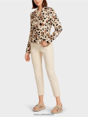 Marc Cain Bleiseri sydämenmuotoisella leopardin suunnittelulla creme vaatteet V0LL48204 Marc Cain Vaatteet