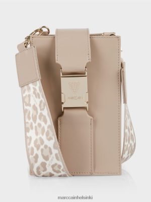 Marc Cain Crossbody -laukku pitkittäismuodossa valkaistu hiekka lisävaruste V0LL481493 Marc Cain Helsinki