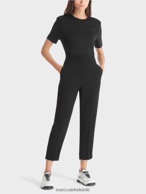 Marc Cain Ferrol -housut, joilla on naisellinen muoto musta vaatteet V0LL48576 Marc Cain Vaatteet