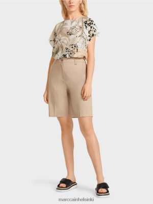 Marc Cain Finike -shortsit naisellisessa kunnossa syvä hiekka vaatteet V0LL48658 Marc Cain Mekko