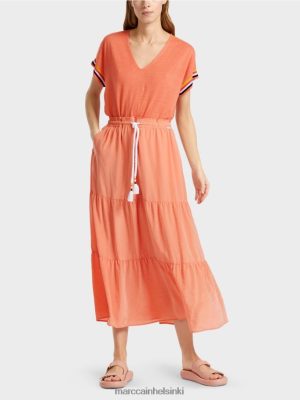Marc Cain Flounce -hame narulla kevyt terrakotta vaatteet V0LL48480 Marc Cain Vaatteet