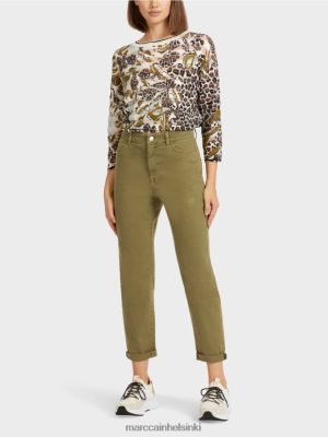 Marc Cain "Harkitse yhdessä" farkut keltainen Oliv vaatteet V0LL48809 Marc Cain Helsinki