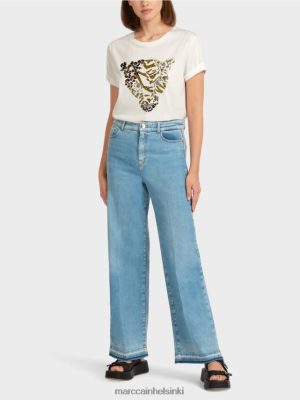 Marc Cain "Harkitse yhdessä" farkut vintage -sininen vaatteet V0LL48808 Marc Cain Mekko