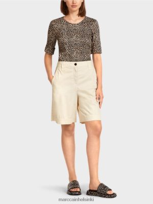 Marc Cain "Harkitse yhdessä" shortsit jauhekerma vaatteet V0LL48704 Marc Cain Helsinki