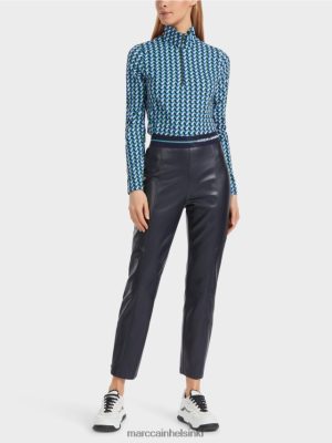 Marc Cain Hauska nahkahousut keskiyön sininen vaatteet V0LL48523 Marc Cain Mekko