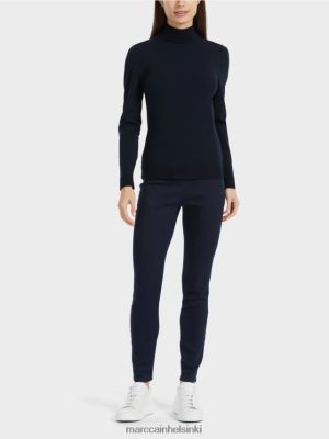 Marc Cain Hieno "mietiskele yhdessä" villapaita keskiyön sininen vaatteet V0LL481079 Marc Cain Helsinki