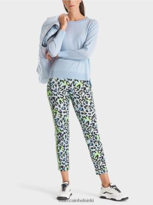 Marc Cain Hieno "mietiskele yhdessä" villapaita pehmeä jauhe sininen vaatteet V0LL481098 Marc Cain Vaatteet