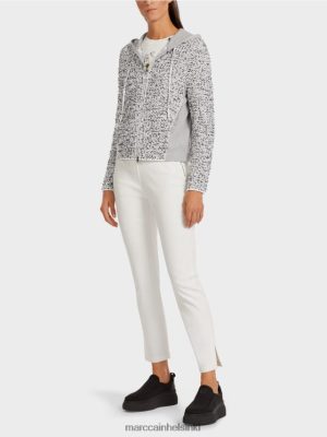 Marc Cain Hoodoitu takki "neulottu Saksassa" harmaa vaatteet V0LL48426 Marc Cain Vaatteet