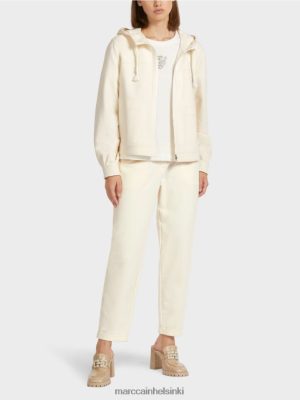 Marc Cain Huupunen takki puuvillapaitossa kevyt ecru vaatteet V0LL48410 Marc Cain Helsinki