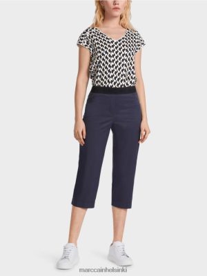 Marc Cain Kesäshousut joustavalla vyötärönauhalla keskiyön sininen vaatteet V0LL48596 Marc Cain Helsinki