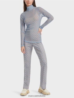 Marc Cain Kuvahutos rullakaula-t-paita pimeä kesätaivas vaatteet V0LL481277 Marc Cain Helsinki