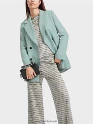 Marc Cain Kuvioitu villapaita, joka on neulottu Saksassa tumman taivaansininen vaatteet V0LL481114 Marc Cain Mekko