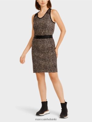 Marc Cain Lyhyt hame leoparditulostuksella jauhekerma vaatteet V0LL48496 Marc Cain Mekko