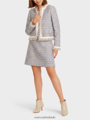 Marc Cain Lyhyt takki puuvillassa ilmakehän sininen vaatteet V0LL48442 Marc Cain Mekko