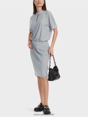 Marc Cain Materiaaliseoksesta valmistettu mekko pimeä kesätaivas vaatteet V0LL4819 Marc Cain Mekko