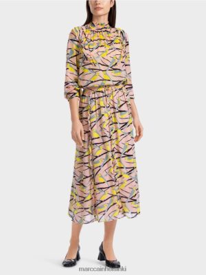 Marc Cain Midi -hame röyhelöillä pehmeä jauhe vaaleanpunainen vaatteet V0LL48472 Marc Cain Mekko