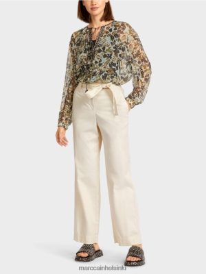 Marc Cain "Mieti uudelleen" Paperbag -tyyliset housut jauhekerma vaatteet V0LL48694 Marc Cain Mekko