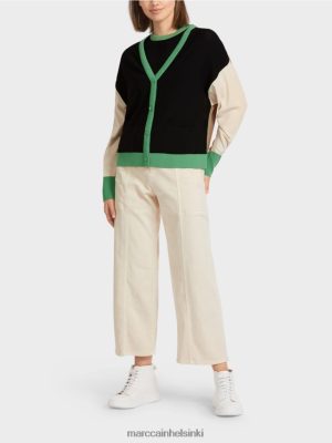 Marc Cain "Mieti uudelleen" Värilohko neuletakki musta vaatteet V0LL48436 Marc Cain Mekko