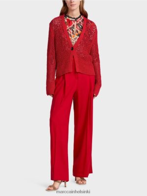 Marc Cain "Mieti uudelleen" neuletakki syvänpunainen vaatteet V0LL48359 Marc Cain Helsinki