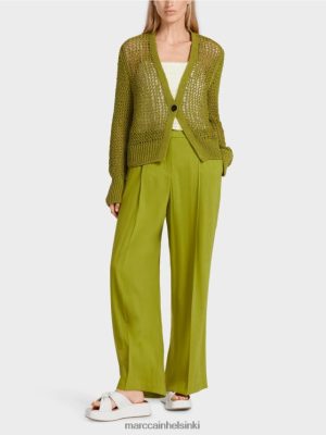 Marc Cain "Mieti uudelleen" neuletakki syvä oliivinvihreä vaatteet V0LL48378 Marc Cain Vaatteet