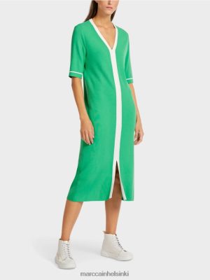 Marc Cain "Mieti uudelleen" -neulottu mekko kirkas jade vaatteet V0LL48109 Marc Cain Mekko