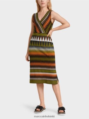 Marc Cain "Mieti uudelleen" -neulottu mekko syvä oliivinvihreä vaatteet V0LL4895 Marc Cain Helsinki