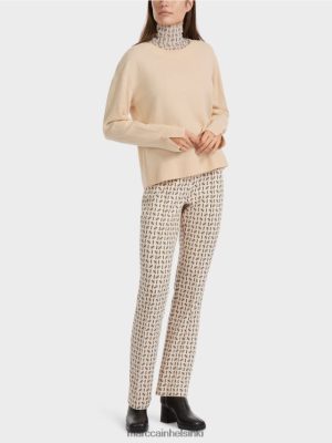 Marc Cain "Mieti uudelleen" neulottu villapaita tumma kerma vaatteet V0LL481084 Marc Cain Mekko