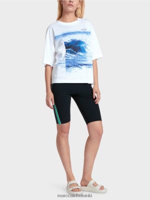 Marc Cain "Mieti uudelleen" -paita valkoinen vaatteet V0LL481365 Marc Cain Vaatteet