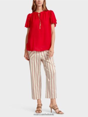 Marc Cain "Mieti uudelleen" puserotyylinen yläosa syvänpunainen vaatteet V0LL48910 Marc Cain Mekko