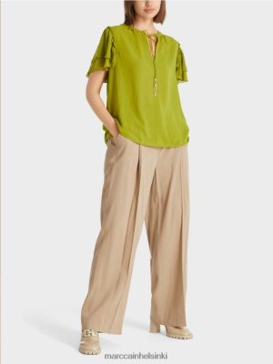 Marc Cain "Mieti uudelleen" puserotyylinen yläosa syvä oliivinvihreä vaatteet V0LL48953 Marc Cain Helsinki