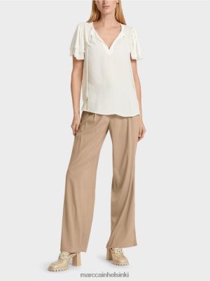 Marc Cain "Mieti uudelleen" puserotyylinen yläosa valkoinen vaatteet V0LL48951 Marc Cain Vaatteet
