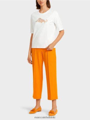 Marc Cain "Mieti uudelleen" puuvilla-t-paita selkeä oranssi vaatteet V0LL481451 Marc Cain Helsinki