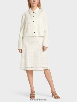 Marc Cain "Mieti uudelleen" -takki valkoinen vaatteet V0LL48379 Marc Cain Mekko