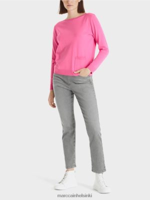 Marc Cain "Mieti uudelleen" villapaita kirkkaan vaaleanpunainen vaatteet V0LL481204 Marc Cain Mekko