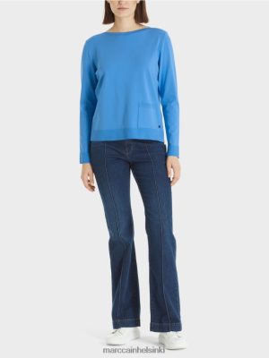 Marc Cain "Mieti uudelleen" villapaita taivaansininen vaatteet V0LL481207 Marc Cain Mekko