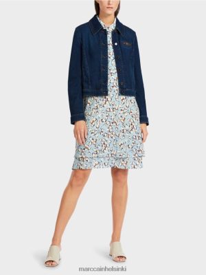 Marc Cain "Mieti uudelleen yhdessä" farkkutakki vintage -indigo vaatteet V0LL48444 Marc Cain Vaatteet