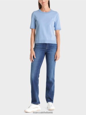 Marc Cain "Mieti uudelleen yhdessä" lyhytaikainen villapaita pimeä kesätaivas vaatteet V0LL481072 Marc Cain Mekko