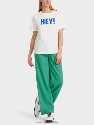 Marc Cain "Mieti uudelleen yhdessä" t-paita kimaltelemalla valkoinen vaatteet V0LL481229 Marc Cain Helsinki