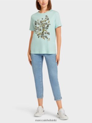 Marc Cain "Mieti uudelleen yhdessä" yläosa pehmeä kattoikkuna vaatteet V0LL481428 Marc Cain Vaatteet