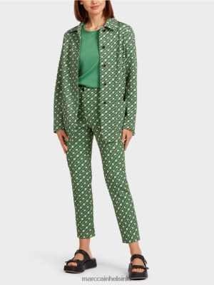Marc Cain Paitatakki metallialueilla Moss Green vaatteet V0LL48439 Marc Cain Mekko