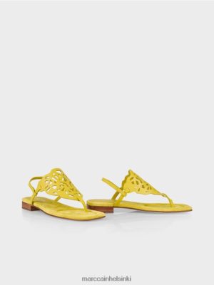 Marc Cain Post-sandaalit, joissa on leikkaus sitruunanvihreä jalkineet V0LL481601 Marc Cain Helsinki