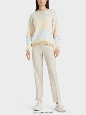 Marc Cain Pusero - Neulottu Saksassa pehmeä jauhe sininen vaatteet V0LL481099 Marc Cain Mekko