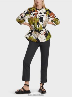 Marc Cain Puuvilla-a-line-pusero syvä oliivinvihreä vaatteet V0LL48944 Marc Cain Helsinki