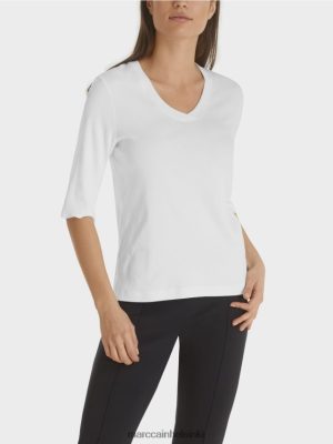 Marc Cain Puuvillakierretty Jersey -paita valkoinen vaatteet V0LL481462 Marc Cain Mekko