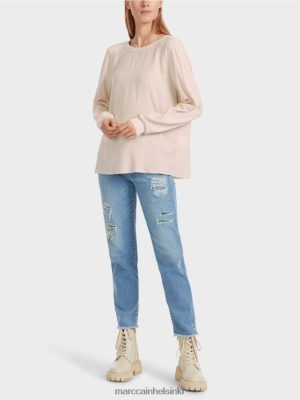 Marc Cain Raglan -pusero materiaaliseoksella manteli vaatteet V0LL48835 Marc Cain Mekko