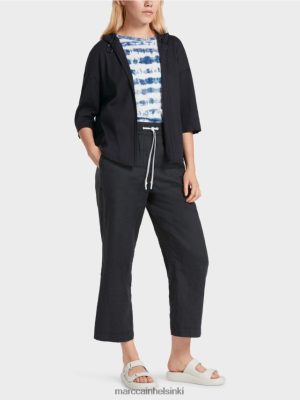 Marc Cain Rento takki valmistettu kangasseoksesta keskiyön sininen vaatteet V0LL48363 Marc Cain Vaatteet