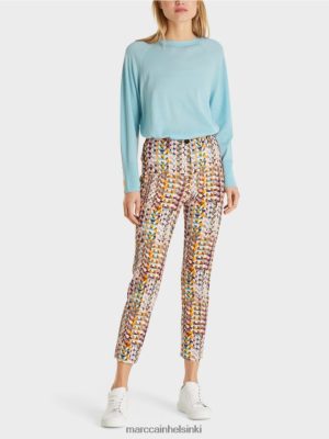 Marc Cain Retro -painoshousut kuninkaallinen violetti vaatteet V0LL48736 Marc Cain Mekko