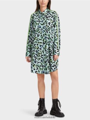 Marc Cain Roundneck "uudelleenartikkele" -paita mekko pehmeä jauhe sininen vaatteet V0LL4829 Marc Cain Helsinki