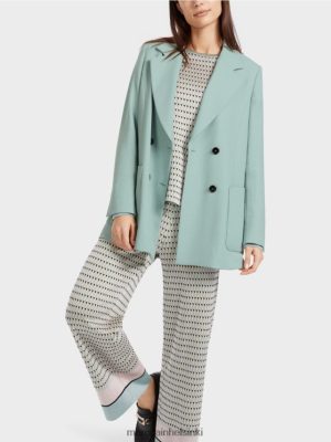 Marc Cain Saksassa neulottu housut tumman taivaansininen vaatteet V0LL48585 Marc Cain Vaatteet